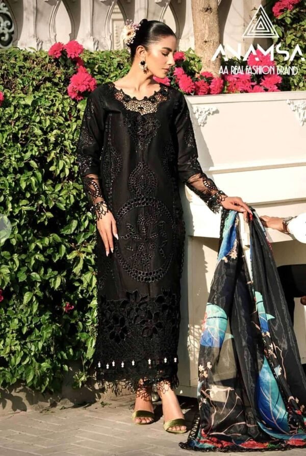 ANAMSA 486 BY ANAMSA DESIGNER PURE HEAVY JAAM COTTON WORK DRESS - Image 3