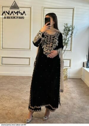 ANAMSA 487 JIMMY CHOO SALWAR SUIT BEST PAKISTANI SUIT WHOLESALE