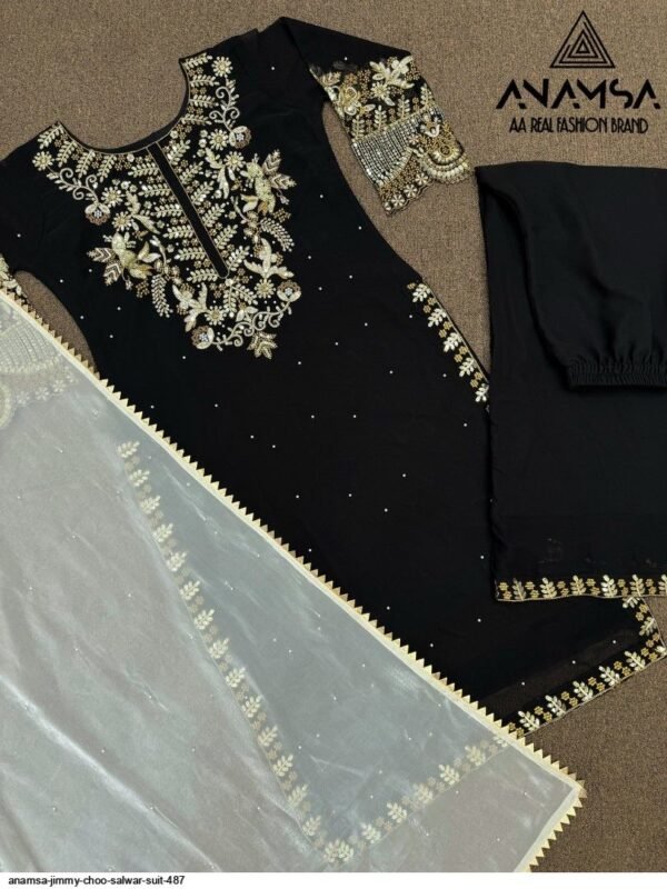 ANAMSA 487 JIMMY CHOO SALWAR SUIT BEST PAKISTANI SUIT WHOLESALE - Image 2