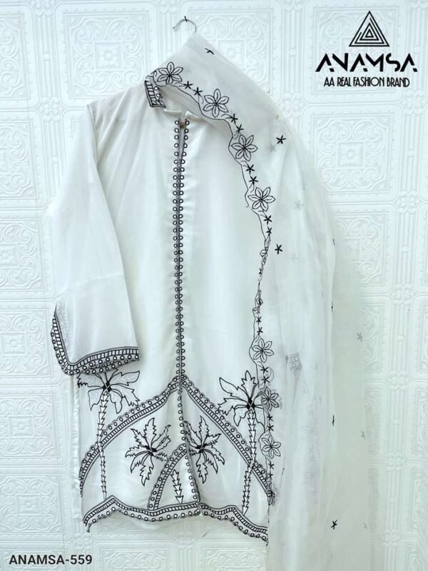 ANAMSA 559 BY ANAMSA DESIGNER PURE HEAVY FAUX GEORGETTE WORK DRESS
