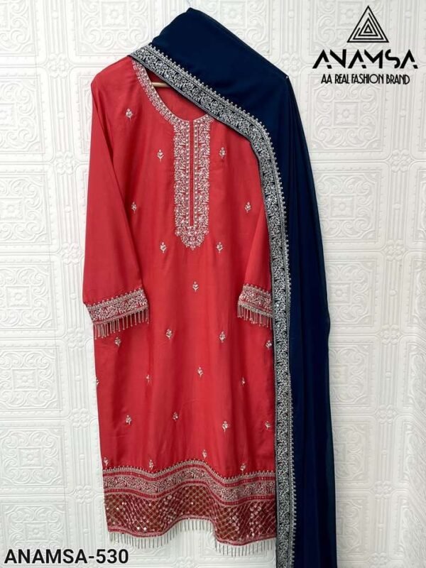 ANAMSA 530 BY ANAMSA DESIGNER PURE HEAVY RAYON COTTON WORK DRESS