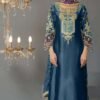 ANAMSA 566 BY ANAMSA DESIGNER PURE HEAVY ROMAN SILK WORK DRESS