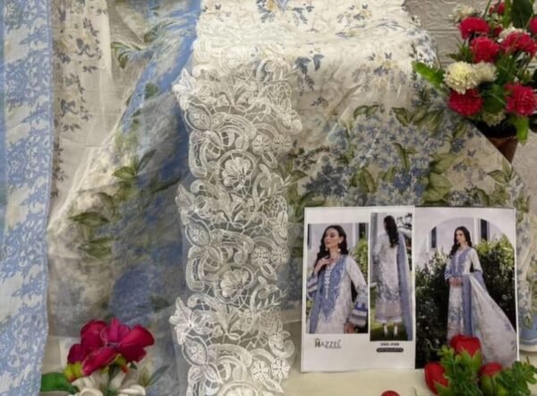 Trending Off White Color Karachi Suit With Dupatta Cotton Fabric - Image 3