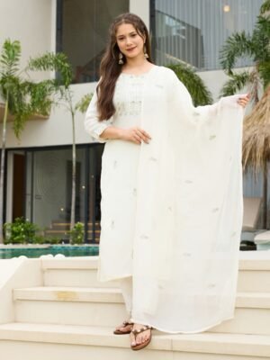 WOMEN REYON WITH EMBROIDERED KURTA SET