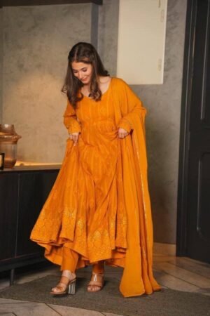 New launching festival special gown dupattA