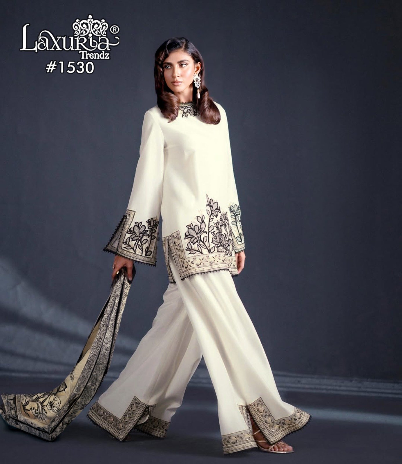 Designer Tunic with Gorgeous Heavy Embroidery Tunic - Image 4