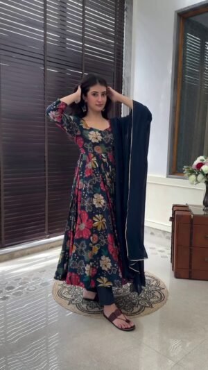 NEW LUNCH DIGITAL PRINTED GOWN PANT WITH DUPATTA