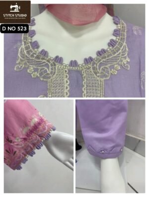 Alternative view of LAWN COTTON WITH EMBROIDERY PATCH WORK READY MADE SUIT FANCY PATTERN