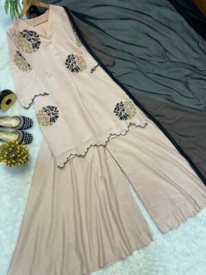 Alternative view of Bids Hand Work With Multi Needle Embroidery Work, Zari Work.