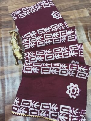 Alternative view of *💐Hello Everyone see Today's latest collection In Daily Wear fancy battik print saree concept..