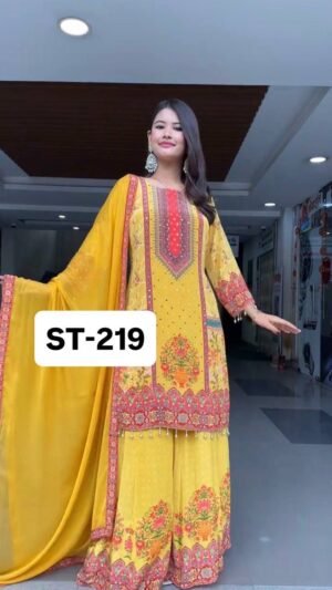 NEW DESIGNER HEAVY NATURAL SILK DIGITAL PRINT HAND WORK SALWAR SUIT