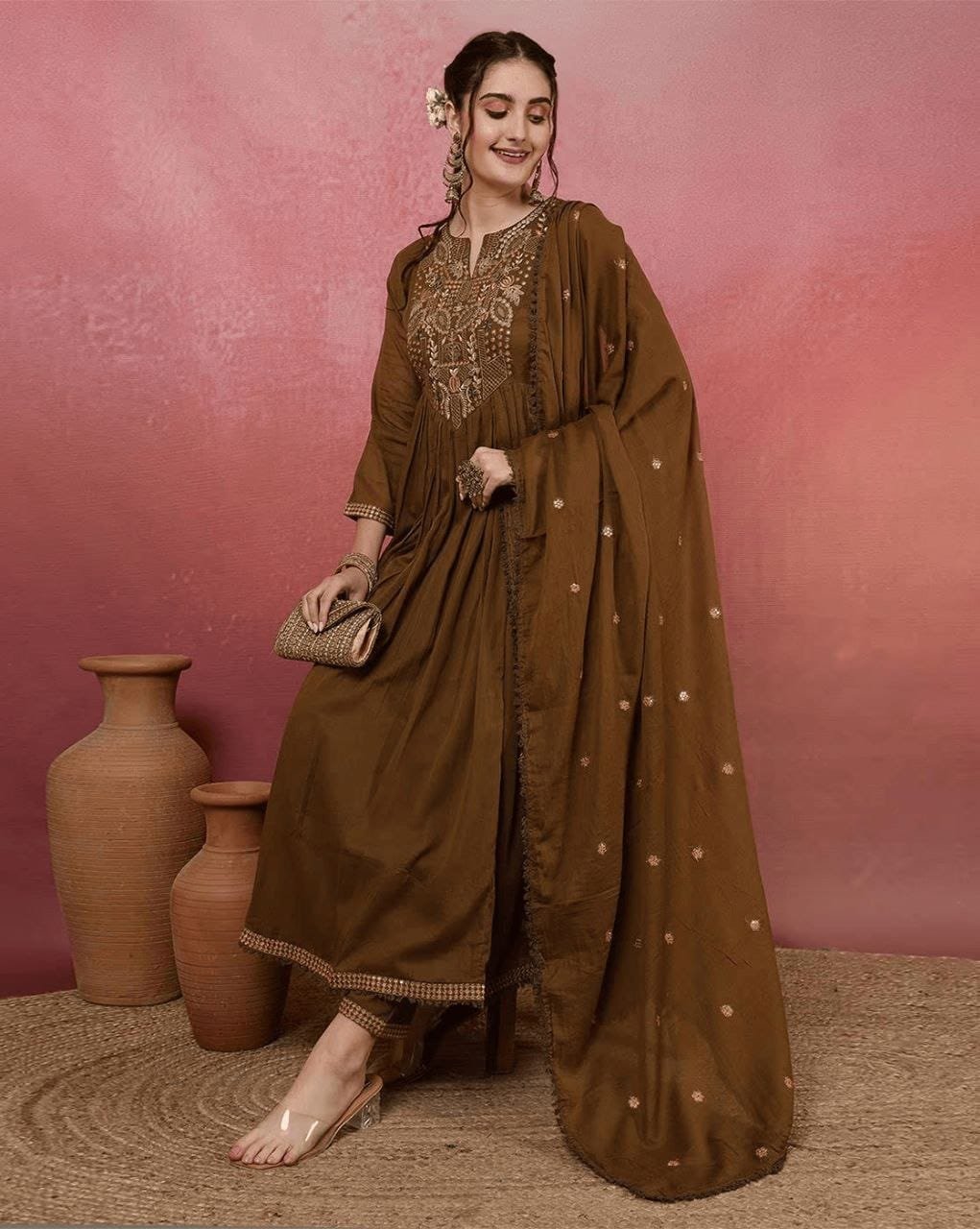 HEAVY VISCOSE CHANDER WITH SEQUENCE EMBROIDERY WORK - Image 6