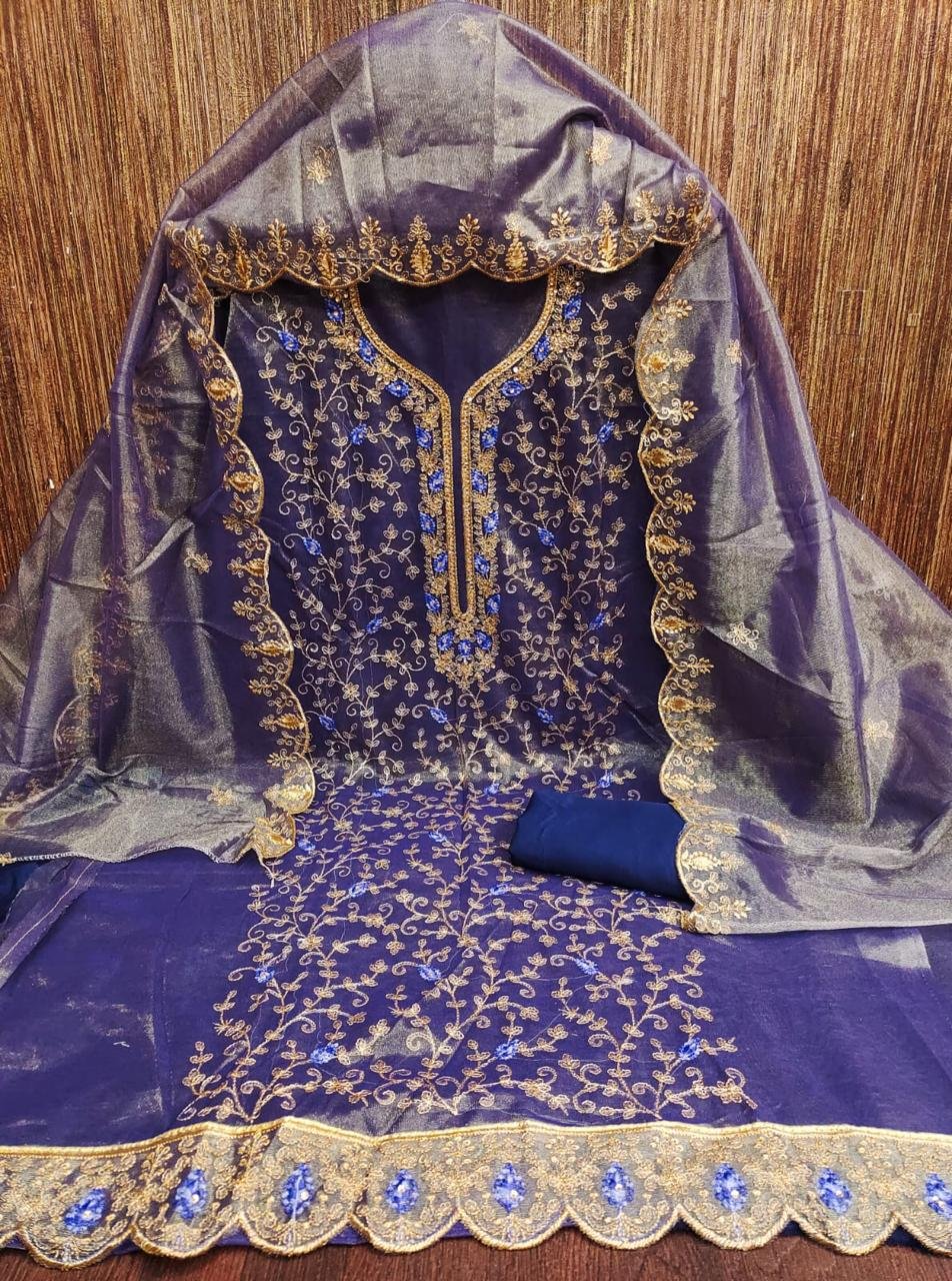 ORGANZA SILK WORK WITH DAIMAND (2) - Image 6