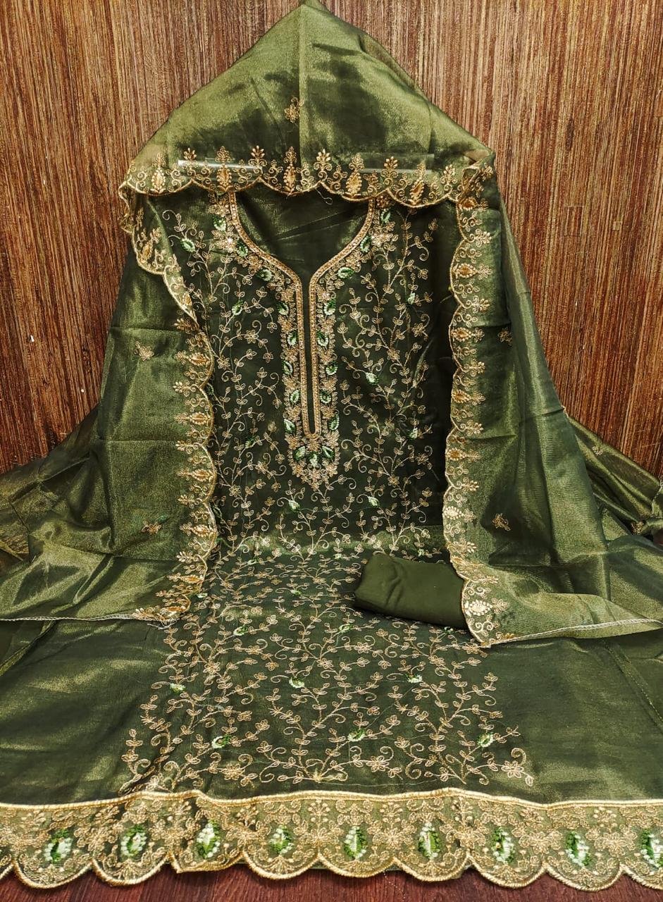 ORGANZA SILK WORK WITH DAIMAND (2)