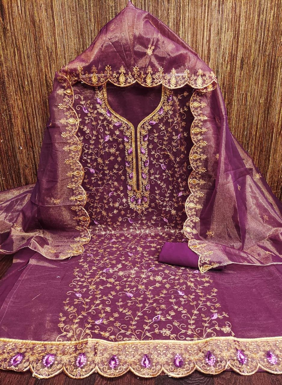 ORGANZA SILK WORK WITH DAIMAND (2) - Image 5