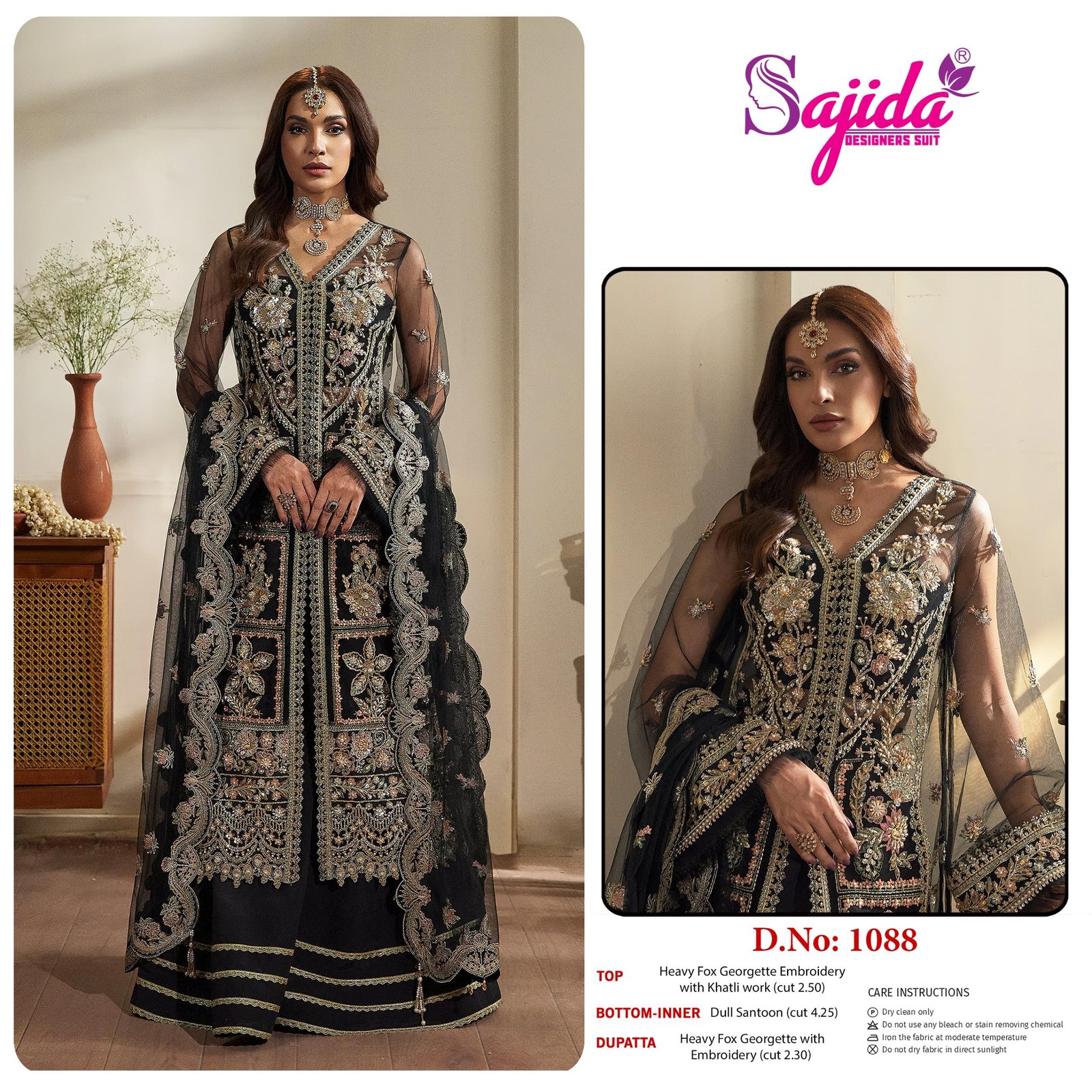 PAKISTANI CONCEPT SAJIDA DESIGNER SUIT