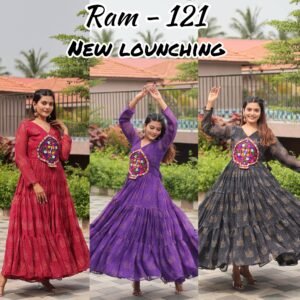 🥢💃🏿👗💌AK Creation is Launching Navratri Special Gamathi Work Gown🥢👗💌💃🏿