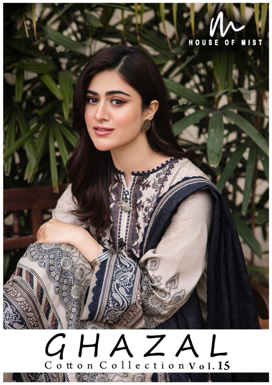 🌹 THE WORLD BEST SUPER HIT DESIGNS LAUNCHING AGAIN WHEN YOU SEE THE PRODUCT YOU LOVE FOREVER IN PREVIOUS SUPER HIT COLLECTION HOUSE OF MIST GHAZAL COTTON COLLECTION VOL.15 - Image 2