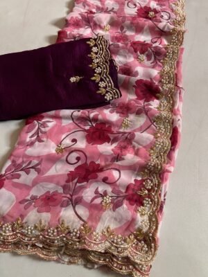 Alternative view of New Arrivals beautiful georgette saree