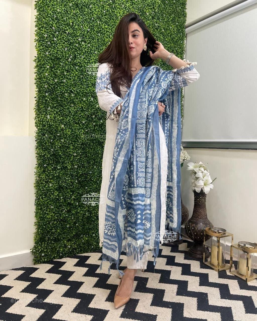 We are here to spread some magic to your ethnic Heavy cotton katha work and embroidery 🪡 work and beautiful lace work