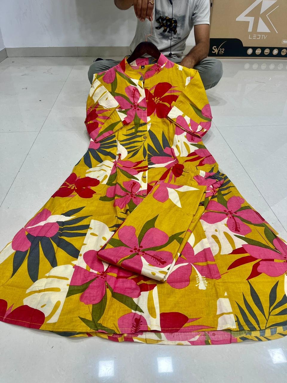 π₯ EXCLUSIVE DESGINER CO-ORD SET π₯ *Beautiful Heavy Jaipuri Printed Cotton Fabric CORD-SET * ππ ππ - Image 3