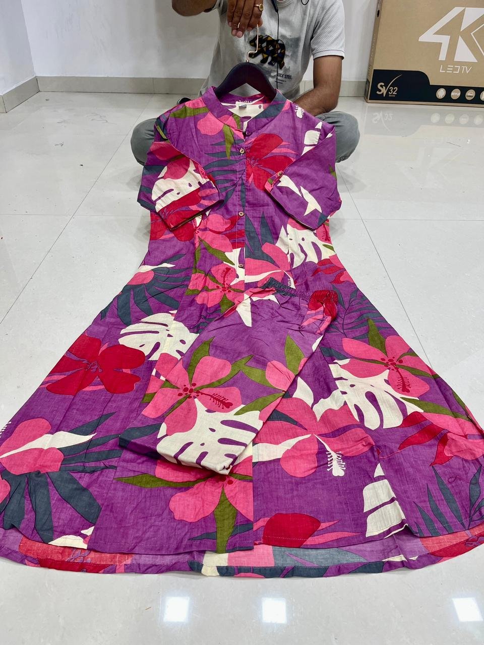 π₯ EXCLUSIVE DESGINER CO-ORD SET π₯ *Beautiful Heavy Jaipuri Printed Cotton Fabric CORD-SET * ππ ππ - Image 2