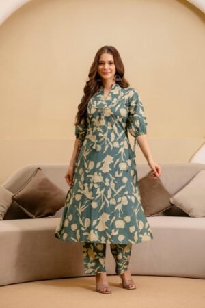 EXCLUSIVE DESGINER CO-ORD SET 🔥  *Beautiful Heavy Jaipuri  Printed Cotton Fabric CORD-SET  * 💃💃💃💃💃