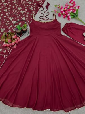 Alternative view of 👉👗💥Launching New Designer Party Wear Look Gown  With Bottom and Dupatta💥👗💃🛍👌💕