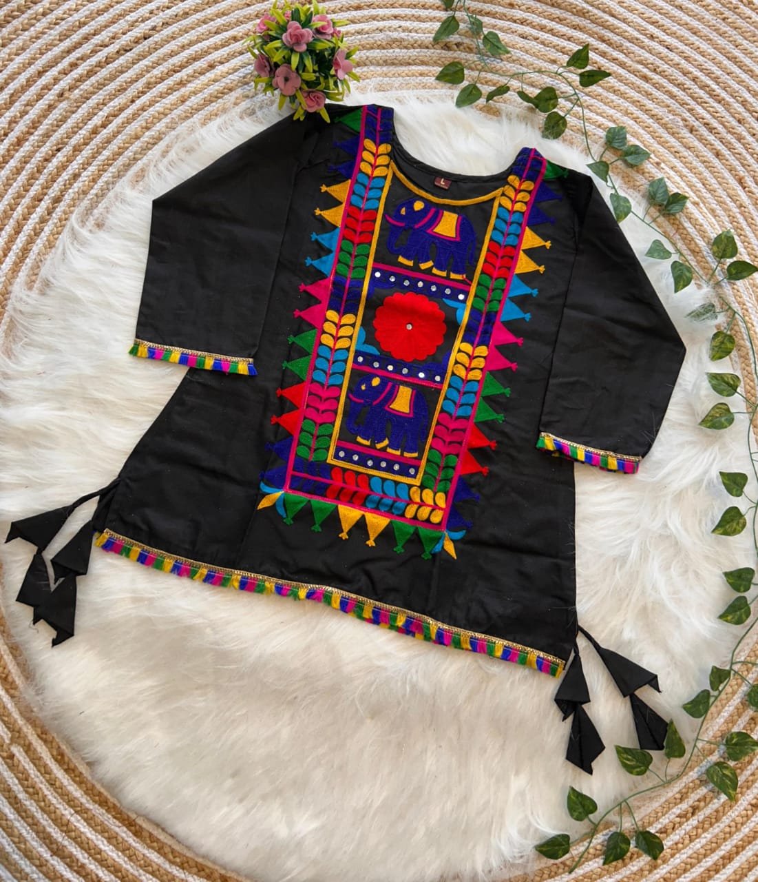 New Launching Navratri Special Tunic 💃 Embroidery Work tops in best 2 Color’s - Image 3