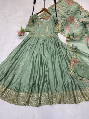 Alternative view of __EXCLUSIVE 2 PIECE GOWN WITH DUPATTA IN SEQUENCE EMBROIDERY WORK ✨__