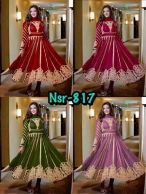 👉👗💥 Launching New Designer Party Wear Look Full Heavy Embroidery Sequence Work Gown With Fully Stiched and Dupatta Ready to Wear Collection💥👗💃🛍👌💕