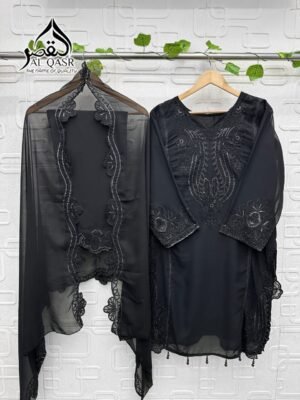 Alternative view of 💞🌟 WEDDING SPECIAL KHATLI WORK DHAMAKEDAR DESIGN AK-QASR Now launching New Design With New Colours…Kurti With Pant  & Duptta......🌟💞