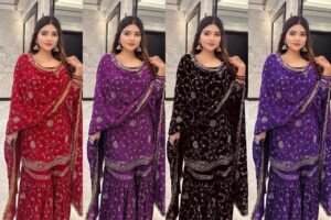 ❤️💐PRESENTING GOOD QUALITY GEORGETTE TOP WITH BEAUTIFUL FULLY EMBROIDERED GEORGETTE SHARARA💐❤️