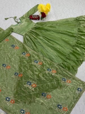 Alternative view of Real Modeling Product📸🎥  👗💌AK. Creation is Launching New Festival Embroidered Gown👗💌