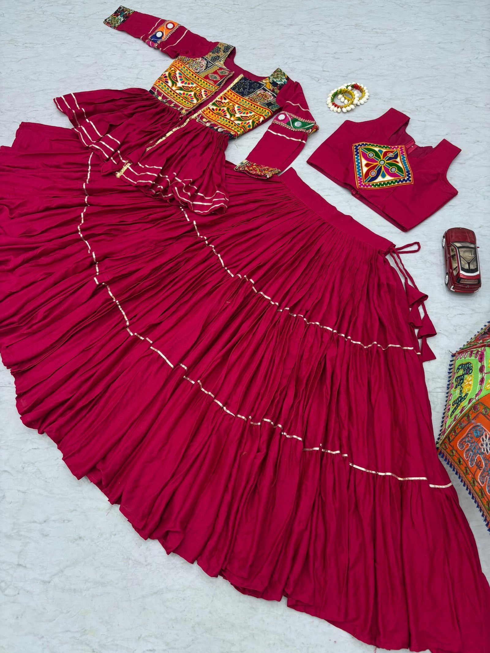 π₯’ππΏππAK Creation is Launching Navratri Special Gamathi Work Lehenga choliπ₯’ππππΏ - Image 3