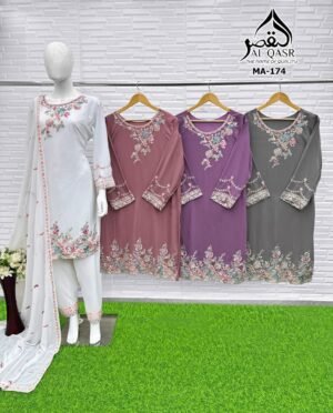 Alternative view of 💞🌟 Festival Special Collection Wedding Season 💞🌟  💞🌟 New Handwork Collection Kurti With Pant & Duptta .......🌟💞