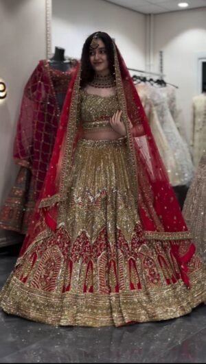 AK Launching 4 meter flared Lehenga, Exceptional Quality with Can-Can and Canvas Layers, A Perfect Fusion of Glamour and Comfort