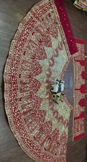 Alternative view of AK Launching 4 meter flared Lehenga, Exceptional Quality with Can-Can and Canvas Layers, A Perfect Fusion of Glamour and Comfort