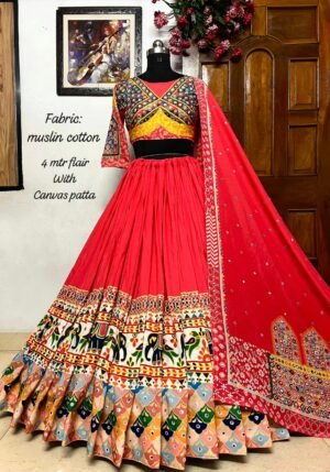 Alternative view of ❤️💐PRESENTING NEW NAVRATRI SPECIAL DESIGNER PRINTED LAHENGA CHOLI💐❤️