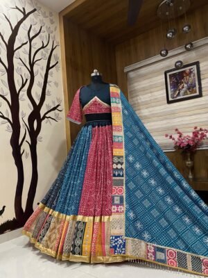 Alternative view of ❤️PRESENTING NEW DESIGNER PRINTED LAHENGA CHOLI❤️  👌Featuring Printed lehenga choli in heavy Muslin cotton. Quality is worth paying👌
