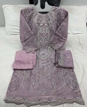 Alternative view of hello MUSHK by shrddha designer lounching new style leser work dress