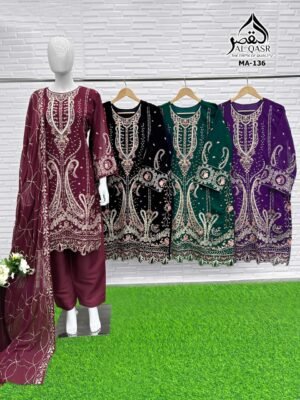 Alternative view of 💞🌟 AK-QASR Now launching New Design Pakistani Market Trainding Design With New Colours…Kurti With Pant  & Duptta......🌟💞