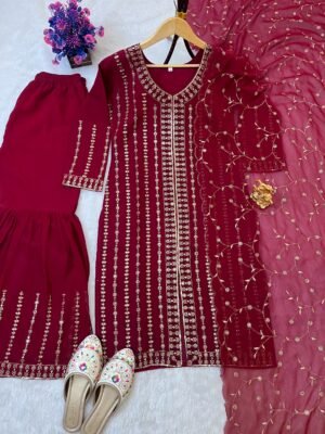 Alternative view of FESTIVAL SPECIAL LUNCHING NEW SHARARA PAIR WITH DUPATTA