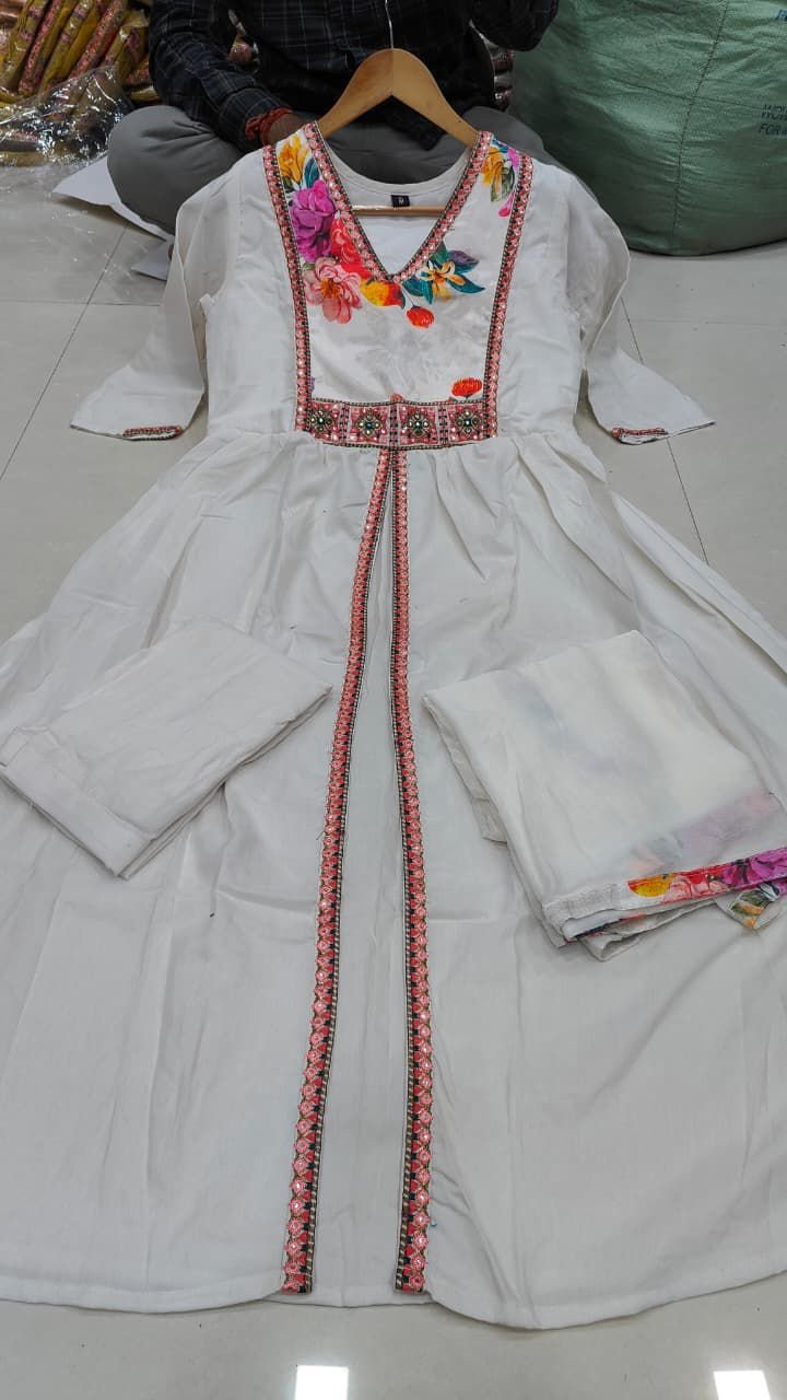 Women"s Embroidery Straight Kurta Pant With Dupatta - Image 2