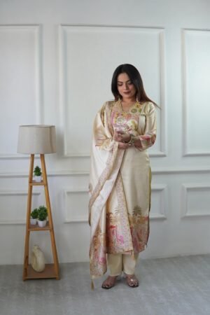 AK NEW ĐĚSIGNER PARTY WEAR TOP AND PANT WITH FANCY DUPPATA AND EMBROIDERY WORK