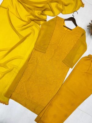 Alternative view of DESIGNER WEAR EXCLUSIVE GEORGETTE WITH EMBROIDERY SUIT WITH DUPATTA