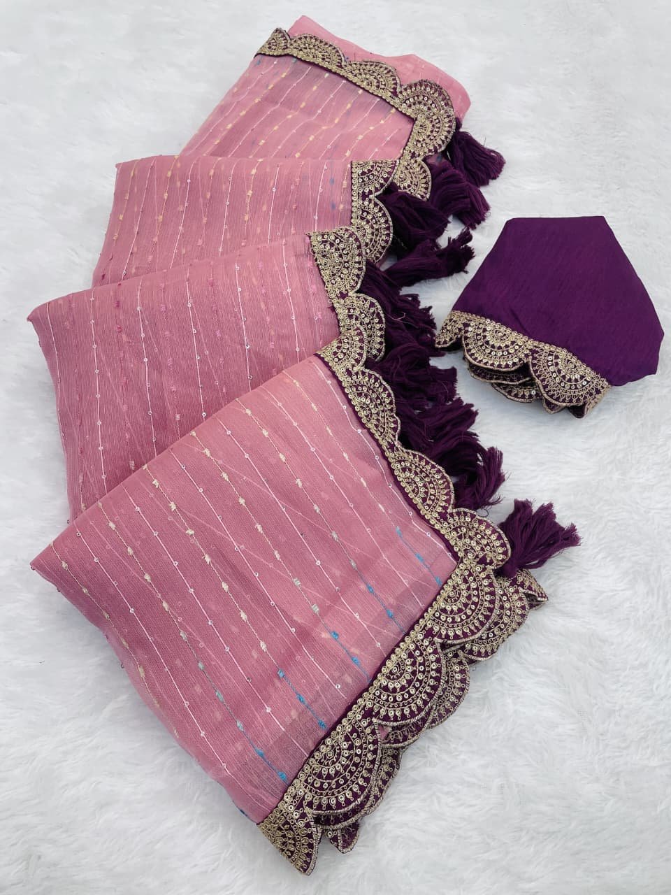 New Lounching in Tussue Silk saree - Image 21