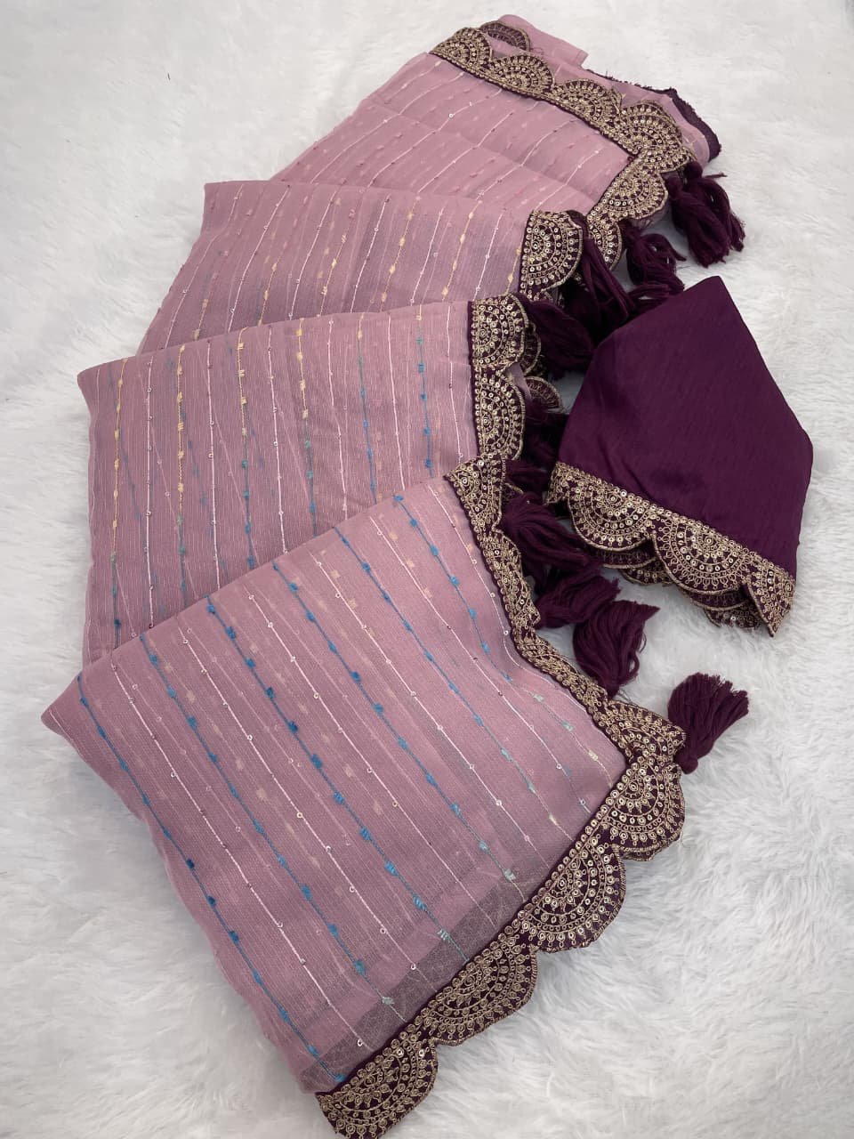 New Lounching in Tussue Silk saree - Image 19