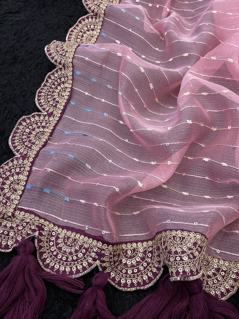 New Lounching in Tussue Silk saree - Image 16