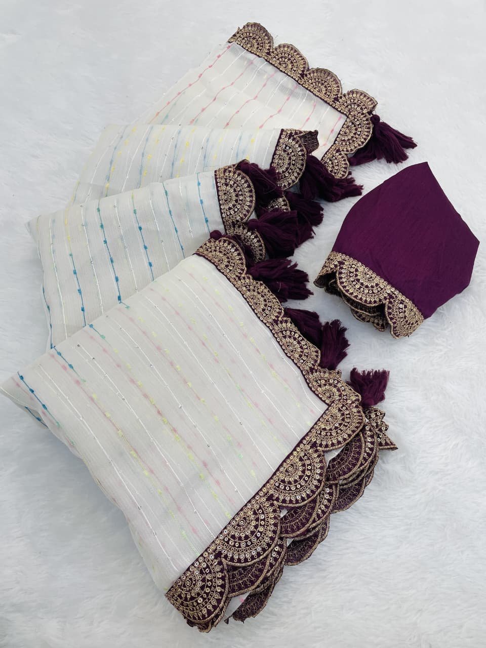 New Lounching in Tussue Silk saree - Image 17